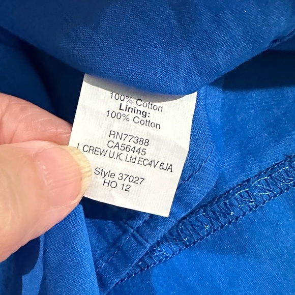 J Crew Blue One Shoulder Cocktail Dress NWT - Picture 8 of 8